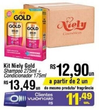 Fort Atacadista Kit Niely Gold Shampoo 275ml + Condicionador 175ml oferta