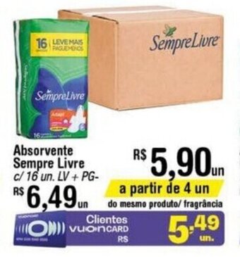 Fort Atacadista Absorvente sempre Livre c/16 oferta