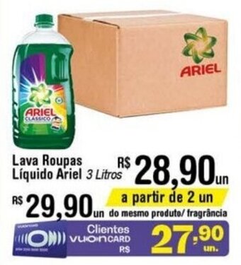 Fort Atacadista Lava roupas Liquido Ariel 3L oferta