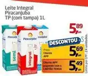 Tenda Atacado Piracanjuba - leite integral tp (com tampa) 1l oferta