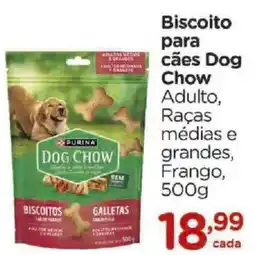 Carrefour Biscoito para cães Dog Chow Adulto, Raças médias e grandes, Frango oferta