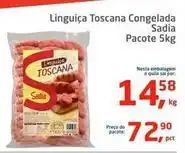 Tenda Atacado Sadia - linguiça toscana congelada oferta