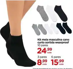 Carrefour Kit meia masculina cano curto sortida wearproof oferta