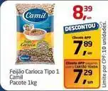 Tenda Atacado Camil - feijão carioca tipo 1 oferta