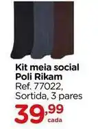Carrefour Kit meia social poli rikam oferta