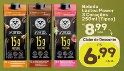 Rede uniforça Bebida Láctea Power 3 Corações oferta