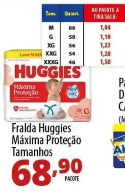 Akki Atacadista Fralda huggies máxima proteção oferta