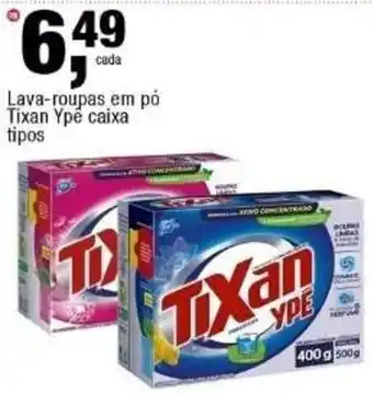 Lava-roupas em pó Tixan Ypé caixa tipos