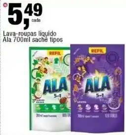 Frangolândia Lava-roupas líquido Ala 700ml sachê tipos oferta