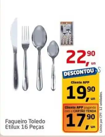 Etilux - faqueiro toledo 16 peças