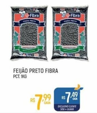 Supermercado Guará Feijao Preto Fibra 1kg oferta