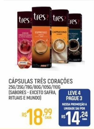 Supermercado Guará Capsulas Tres Coracoes oferta