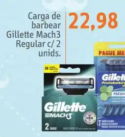 Sonda Carga de barbear Gillette Mach3 Regular c/ 2 unids. oferta