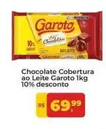 Tonin Superatacado Garoto - chocolate cobertura ao leite oferta