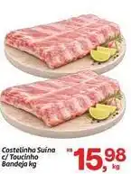 Fort Atacadista Costelinha - suína c/toucinho bandeja oferta
