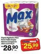 Fort Atacadista Max - papel higiênico max pure folha dupla neutro compacto 30m oferta