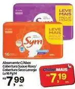 Fort Atacadista Sym - absorvente c/abas cobertura suave roxo/cobertura seca laranja oferta