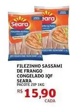 Assaí Atacadista Seara - filezinho sassami de frango congelado iqf oferta
