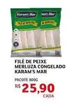 Assaí Atacadista Karam's mar - filé de peixe merluza congelado oferta
