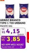 Assaí Atacadista Urbano - arroz branco tipo 1 tio oferta