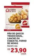Assaí Atacadista Minas - pão de queijo tradicional, lanche ou coquetel forno de oferta