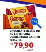Assaí Atacadista Garoto - chocolate blend ou ao leite para corbertura oferta