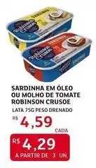 Assaí Atacadista Robinson crusoe - sardinha em oleo ou molho de tomate oferta
