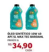 Assaí Atacadista Bardahl - óleo sintético 10w 40 api sl max tec oferta
