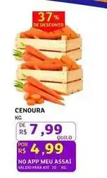 Assaí Atacadista Meu - cenoura oferta