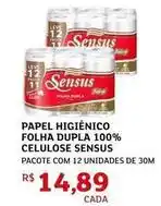 Assaí Atacadista Sensus - papel higiênico folha dupla 100% celulose oferta