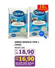 Assaí Atacadista Camil - arroz branco tipo 1 oferta