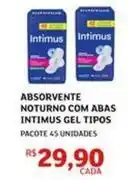 Assaí Atacadista Intimus - absorvente noturno com abas gel tipos oferta