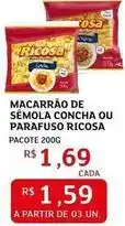 Assaí Atacadista Ricosa - macarrão de semola concha ou parafuso oferta