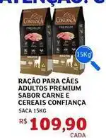 Assaí Atacadista Confiança - ração para cães adultos premium sabor carne e cereais oferta