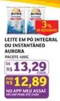 Assaí Atacadista Aurora - leite em po integral ou instantaneo oferta