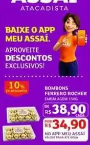 Assaí Atacadista Ferrero - bombons rocher oferta