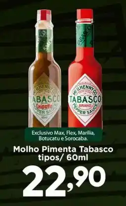 Confiança Supermercados molho pimenta tabasco tipos oferta