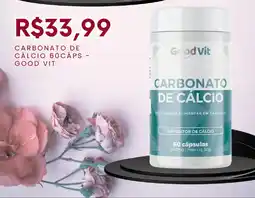 Drogasil carbonato de cálcio 60cáps - good vit oferta