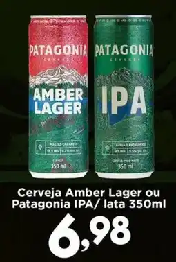 Confiança Supermercados Cerveja Amber Lager ou Patagonia IPA oferta