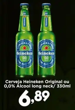 Confiança Supermercados Cerveja Heineken Original ou 0,0% Alcool long neck oferta