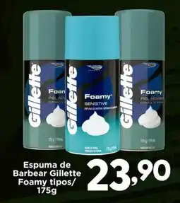 Confiança Supermercados Espuma de Barbear Gillette Foamy tipos oferta
