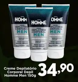 Confiança Supermercados Creme depilatório corporal depil homme men oferta