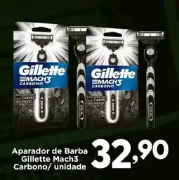 Confiança Supermercados Aparador de Barba Gillette Mach3 Carbono oferta