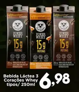 Confiança Supermercados Bebida Láctea 3 Corações Whey oferta