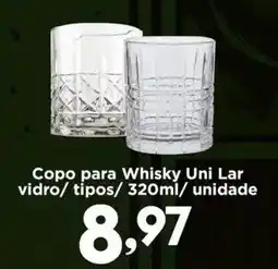 Confiança Supermercados Copos para Whisky Uni Lar oferta