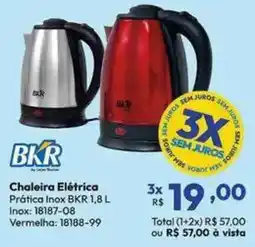 Lojas Becker Chaleira Elétrica Prática Inox oferta