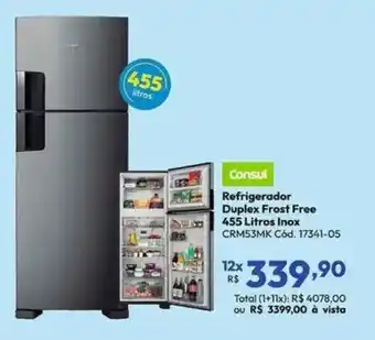 Refrigerador Duplex Frost Free Inox