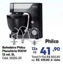 Lojas Becker Batedeira philco planetária 900w 12 vel. 5l oferta