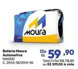 Lojas Becker Bateria Moura Automotiva M60GD oferta