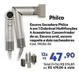 Lojas Becker Escova Secadora Philco 4 em 1 Dobrável Multifunções oferta